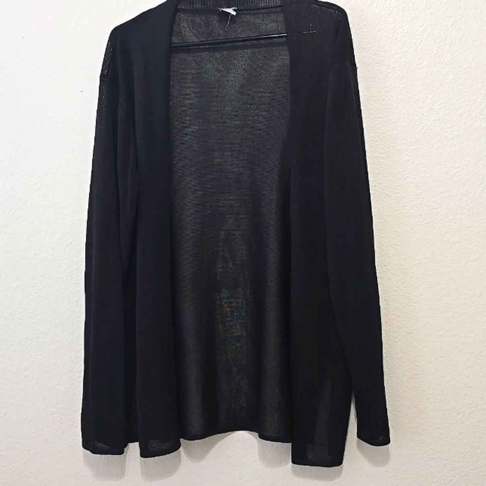 Eileen Fisher Brown Rib Lightweight Cardigan Sweater Plus Size XL